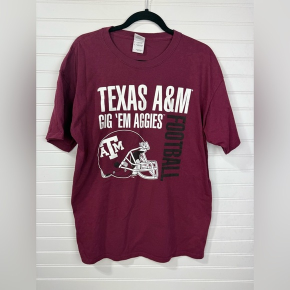 Texas A&M Football fan maroon tshirt. Size large - Picture 1 of 4